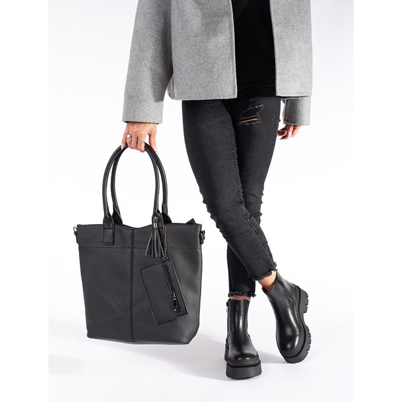 Seastar Crne ženske Chelsea čizme na platformu crno 2