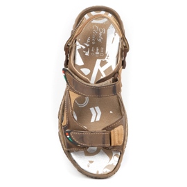 Mateos Muške kožne sandale za vozača 362MA smeđe smeđa 3