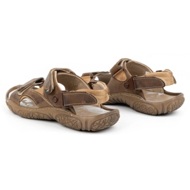 Mateos Muške kožne sandale za vozača 362MA smeđe smeđa 4