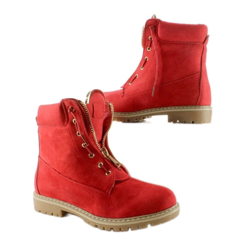 Suede balman cipele glatke crvene NC50 Red crvena 2