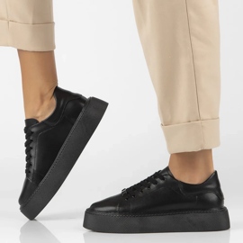 Filippo DP6119/24 Bk kožne tenisice, crne crna 1