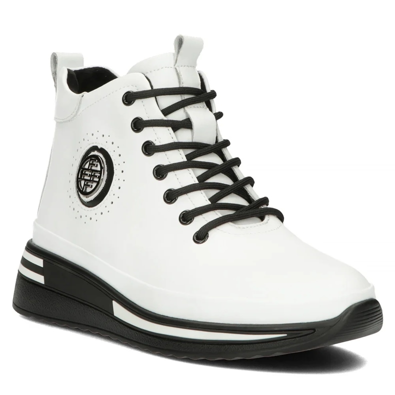 Filippo DBT4215/24 Wh kožne čizme s platformom, bijele bijela 1