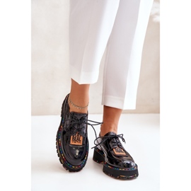 Ženske cipele na vezanje Artiker 55C0499 Crne crna 2