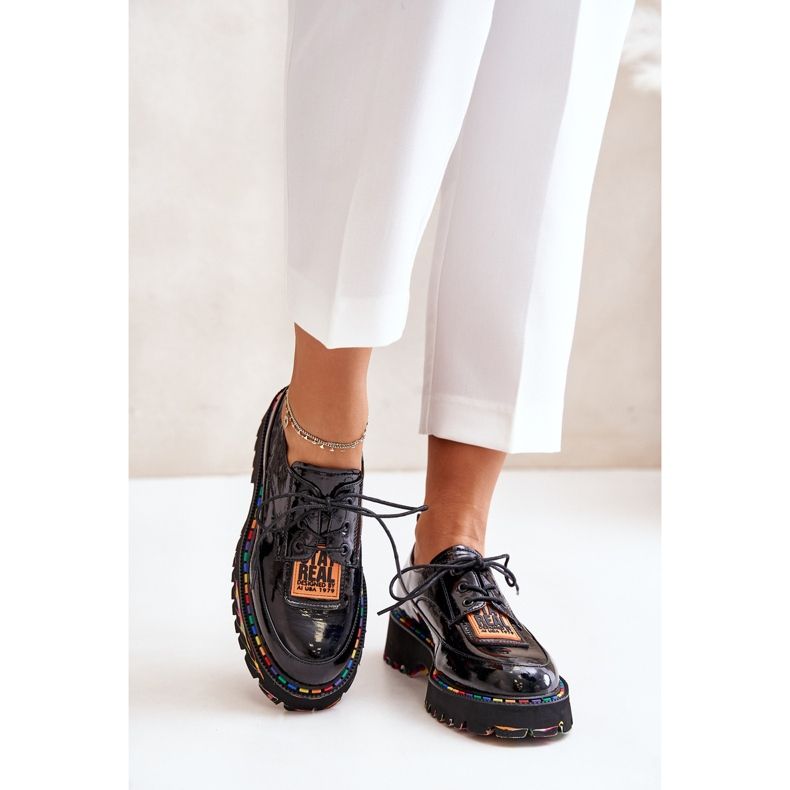 Ženske cipele na vezanje Artiker 55C0499 Crne crna 2