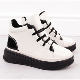 Ženske lakirane izolirane čizme Ekri Artiker 55C1043 bež 2