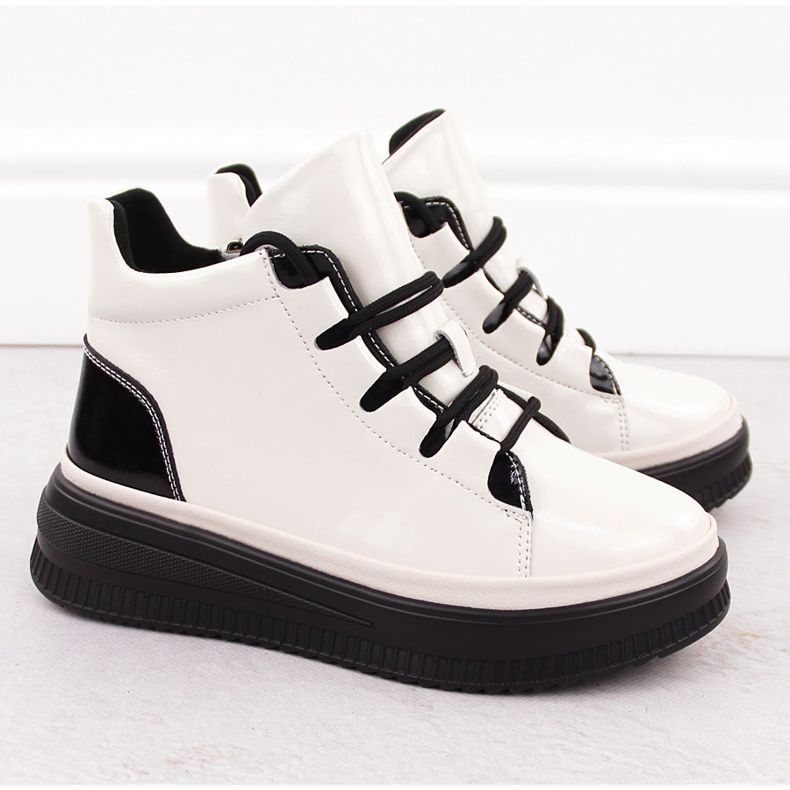 Ženske lakirane izolirane čizme Ekri Artiker 55C1043 bež 2