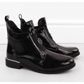 Filippo DBT4750 crne lakirane ženske gležnjače crna 2