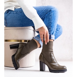 Zelene gležnjače od Asera eko kože zelena 1