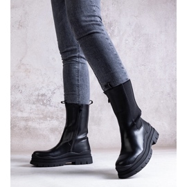 Crne gležnjače s masivnim Naema potplatom crno 2