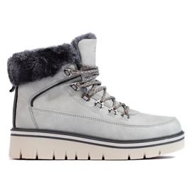 Ženske traperice na platformi siva 1