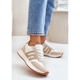 Ženske tenisice, sportska obuća na platformu, bež Thari 2