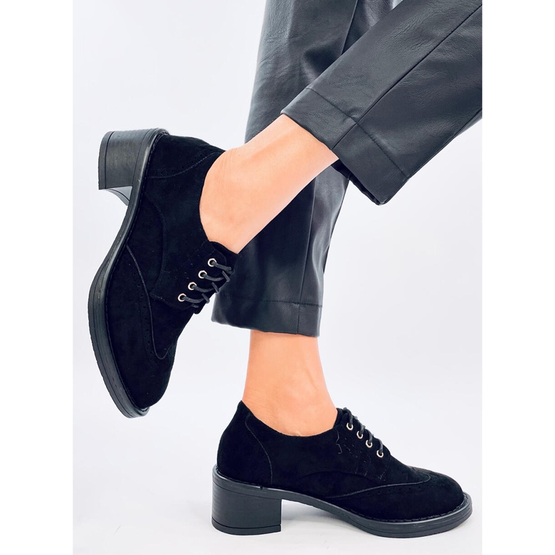 Vedra crne mokasine na visoku petu crno 2