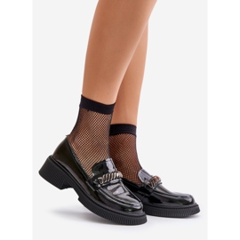 S.Barski Ženske lakirane mokasine Mokasine s ukrasom D&amp;A LZ42-030 Crna 1