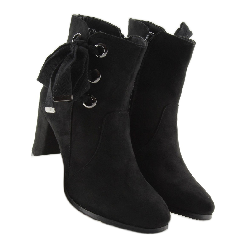 Crne čizme na visoku petu C100 crne crno 2