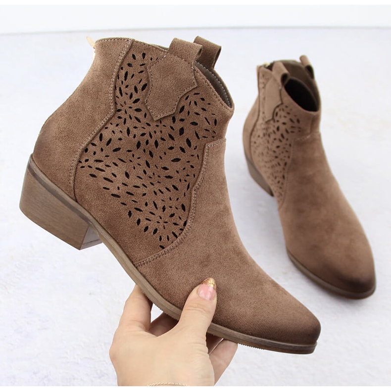 Ženske izolirane kaubojske čizme smeđe Potocki SZ12189 smeđa 1