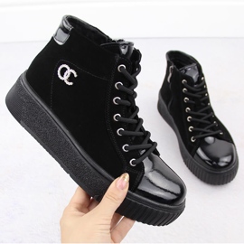 Filippo DBT6483 crne kožne ženske tenisice crno 1