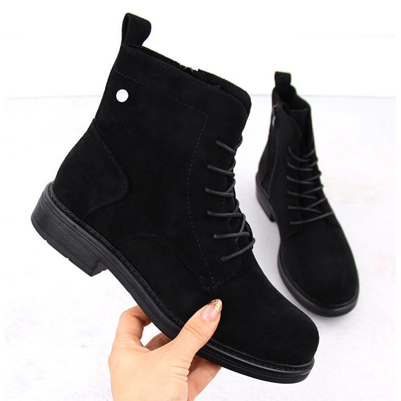 Ženske crne antilop čizme Sergio Leone BT590 crna 1