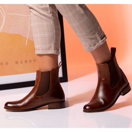 Ravne Chelsea čizme od devine kože Butdam Stw smeđa 1