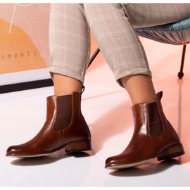 Ravne Chelsea čizme od devine kože Butdam Stw smeđa 2