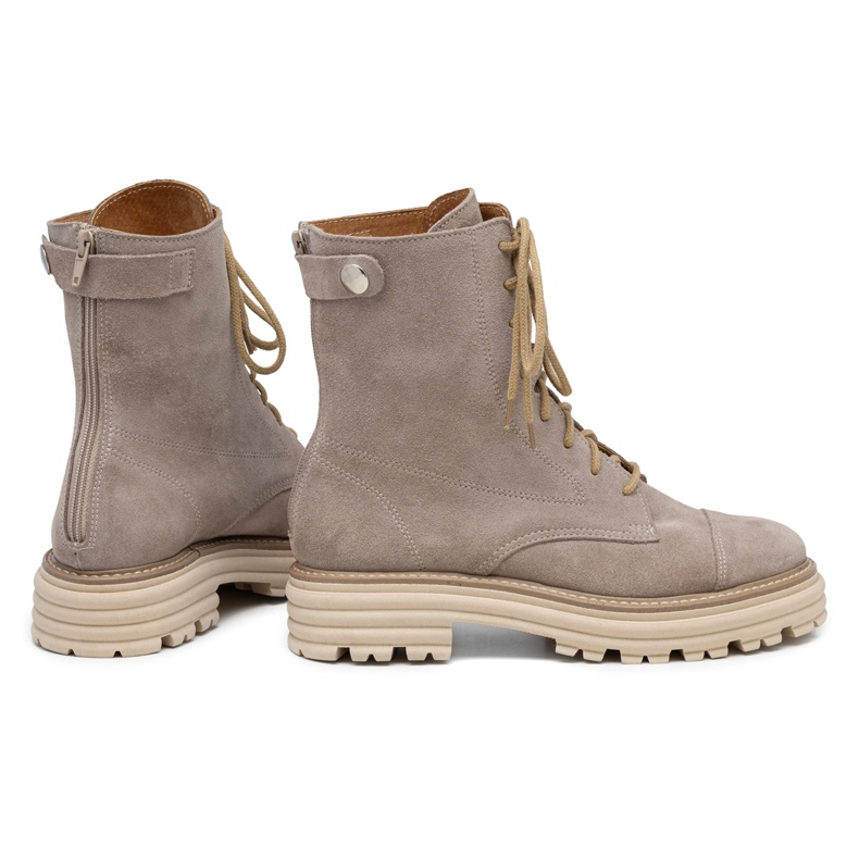 Ženska bež torba od brušene kože Butdam WOR1 1