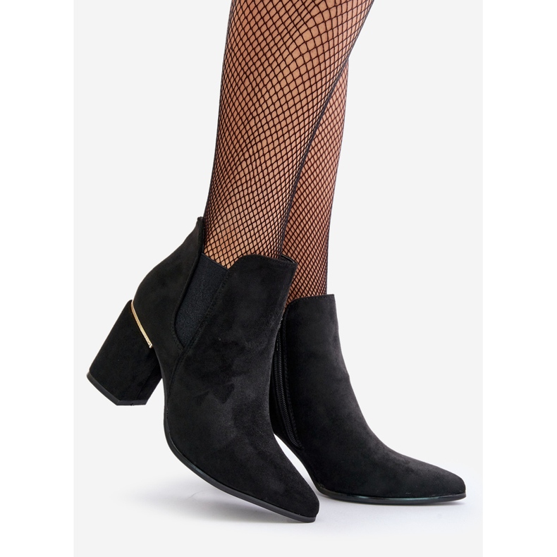 Eko antilop čizme na visoku petu izolirane crne Daivine crna 1