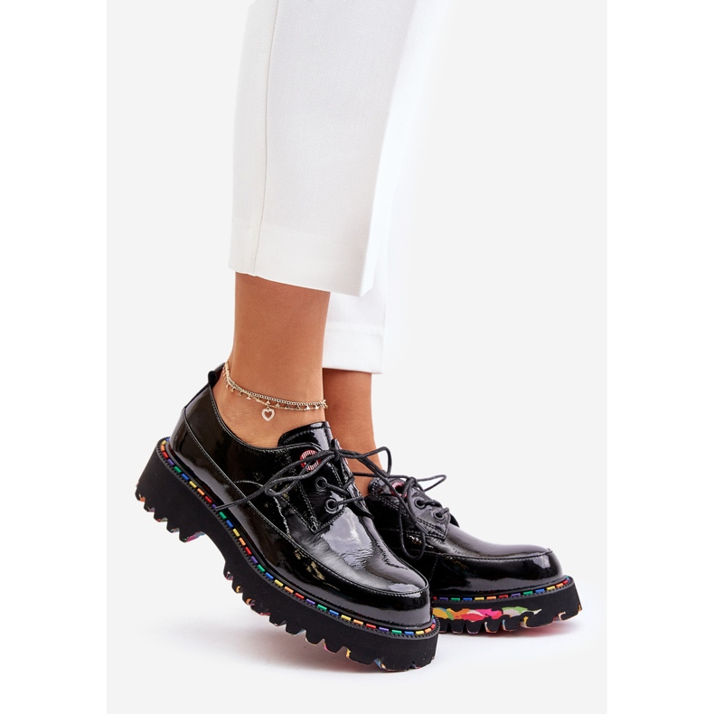 Ženske cipele na vezanje Artiker 55C0497 Crne crna 1