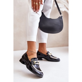 Ženske lakirane cipele na blok Artiker 55C0104 crne crna 2