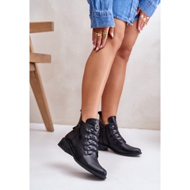 Jezzi Niske izolirane gležnjače s patentnim zatvaračem i ukrasom, crne Nevalia crno 2