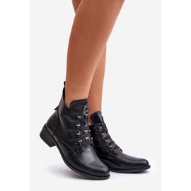 Jezzi Niske izolirane gležnjače s patentnim zatvaračem i ukrasom, crne Nevalia crno 1