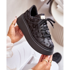 Kožna sportska obuća na platformu Maciejka 06191-42 crna 2