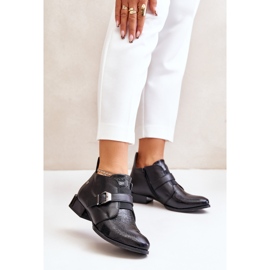 Kožne niske čizme s patentnim zatvaračem Maciejka 06692-01 crne crno 2