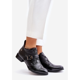 Kožne niske čizme s patentnim zatvaračem Maciejka 06692-01 crne crno 1