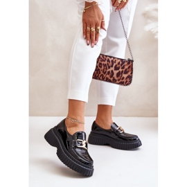 Zazoo 20176 lakirane ženske mokasine cipele, prirodna koža, crna 2