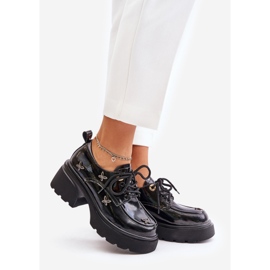 Lakirane ženske cipele s ukrasima od prirodne kože Artiker 55C0419 crne crna 1