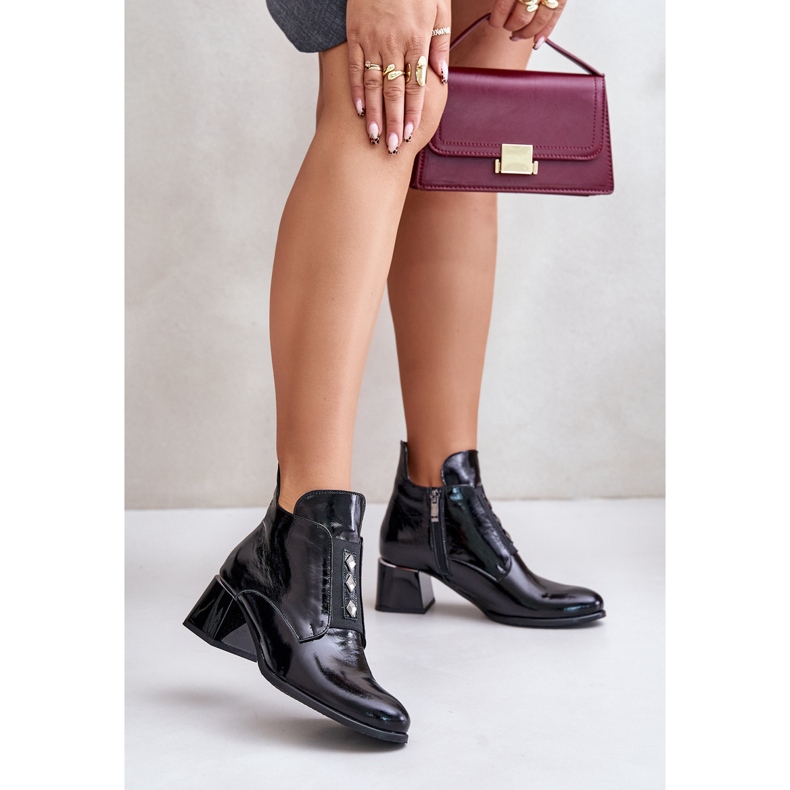 Zazoo 60504 Lakirane gležnjače, izolirane, crne crna 2