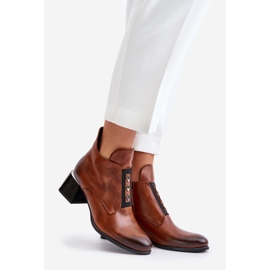 Zazoo 60504 Kožne gležnjače, toplo smeđe smeđa 1