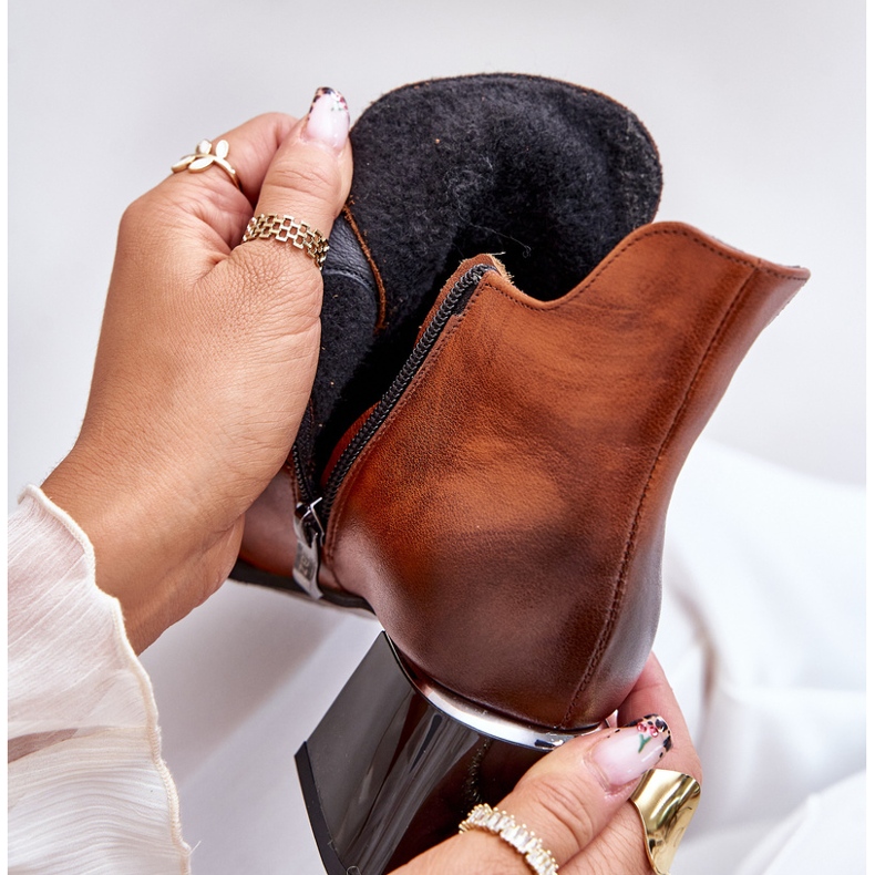 Zazoo 60504 Kožne gležnjače, toplo smeđe smeđa 2