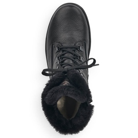 Ženske crne izolirane kožne čizme Remonte R8480-01 crna 1