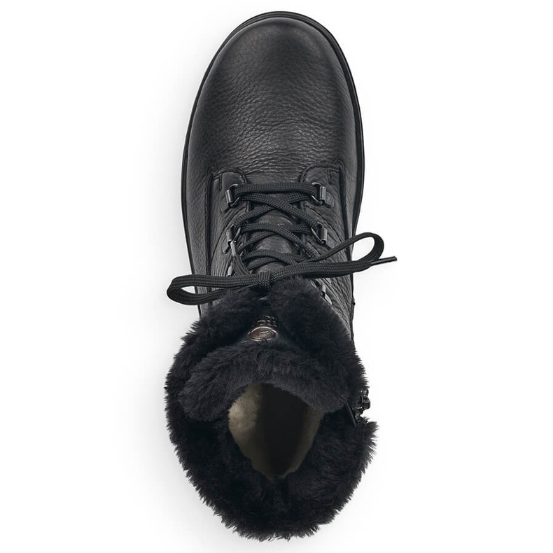 Ženske crne izolirane kožne čizme Remonte R8480-01 crna 1