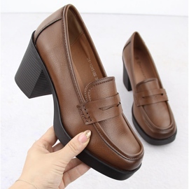 Ženske cipele na visoku petu, smeđe Potocki 12451 smeđa 1