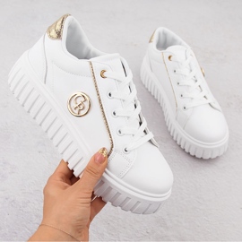 Ženske sportske cipele s platformom, bijele NEWS 4757 bijela 1