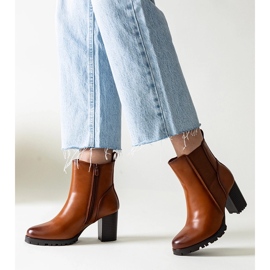 Smeđe gležnjače od Zinah eko kože smeđa 1