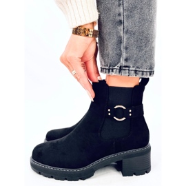 Airon crne Chelsea čizme s niskom petom crna 1