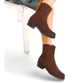 Smeđe kožne ženske kaubojske čizme Sergio Leone BT284-S smeđa 2