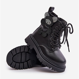 Izolirane gležnjače za djevojčice s medvjedićem i patentnim zatvaračem, Black Relobia crna 2