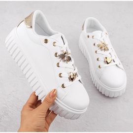 Ženske sportske cipele s platformom, bijele NEWS 4756 bijela 1