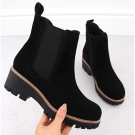 Crne kožne ženske Chelsea čizme Filippo DBT4805 crna 1