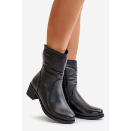 Čizme na visoku petu podstavljene krznom Vinceza 85155 crne crno 1