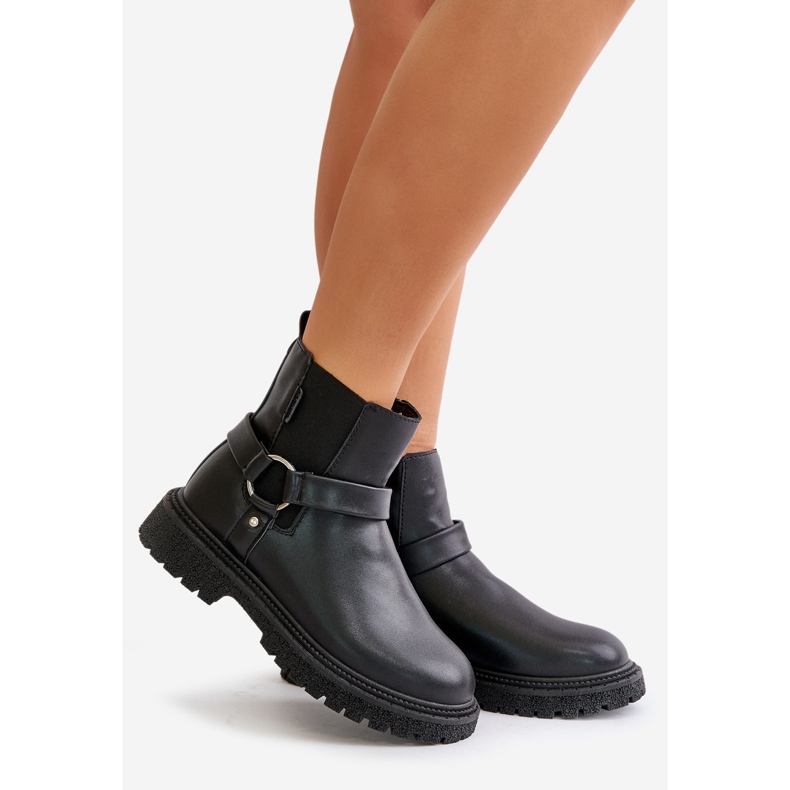 Izolirane Chelsea čizme s patentnim zatvaračem Big Star OO274A128 crne crna 1