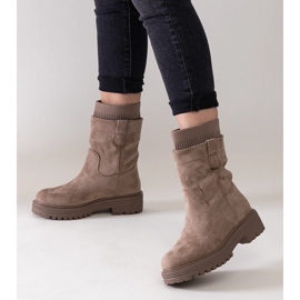 Bež gležnjače na natikače s Ralia čarapom 1